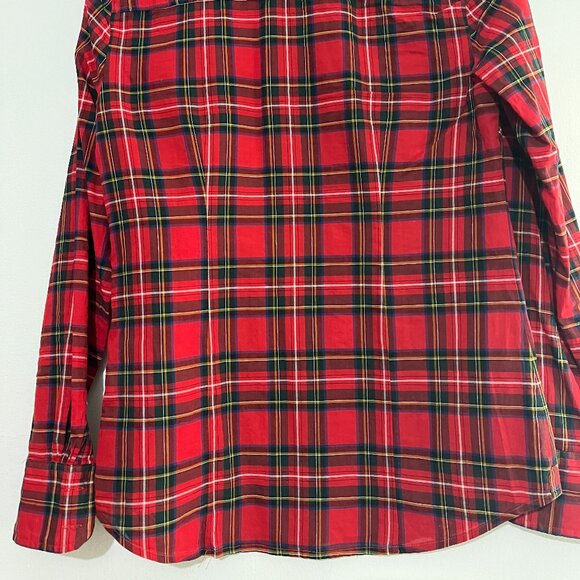 J.Crew Plaid Ruffled Collar Shirt XS - Picture 7 of 8